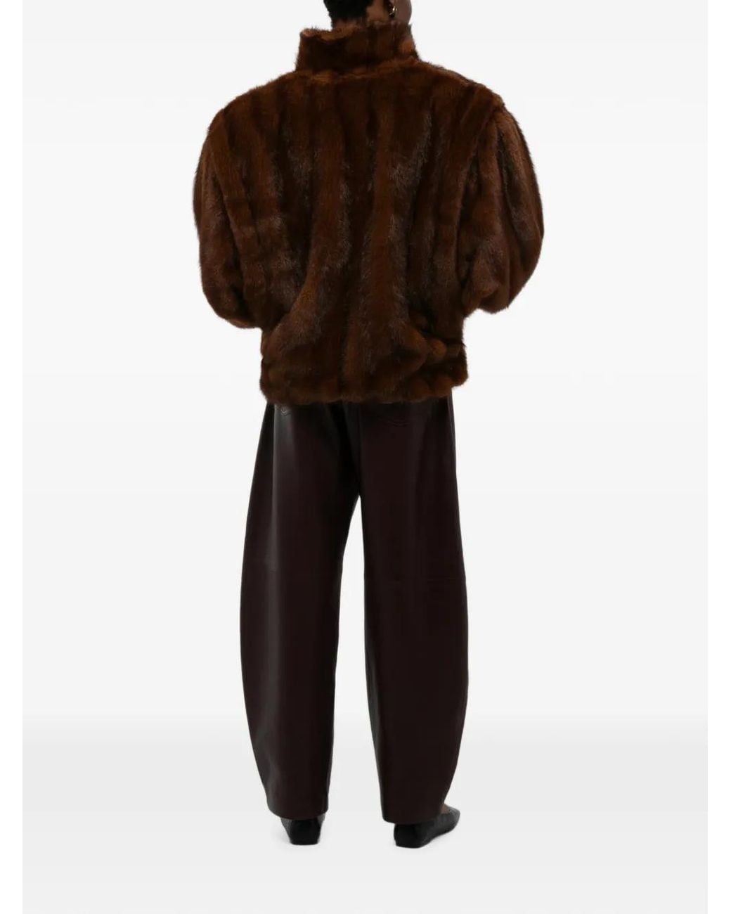 DUCIE Brown Katja Faux-Fur Jacket