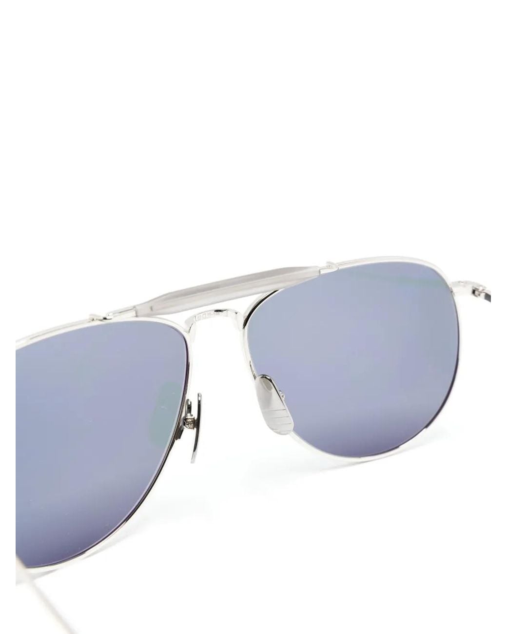 Thom Browne Blue Pilot-Frame Sunglasses