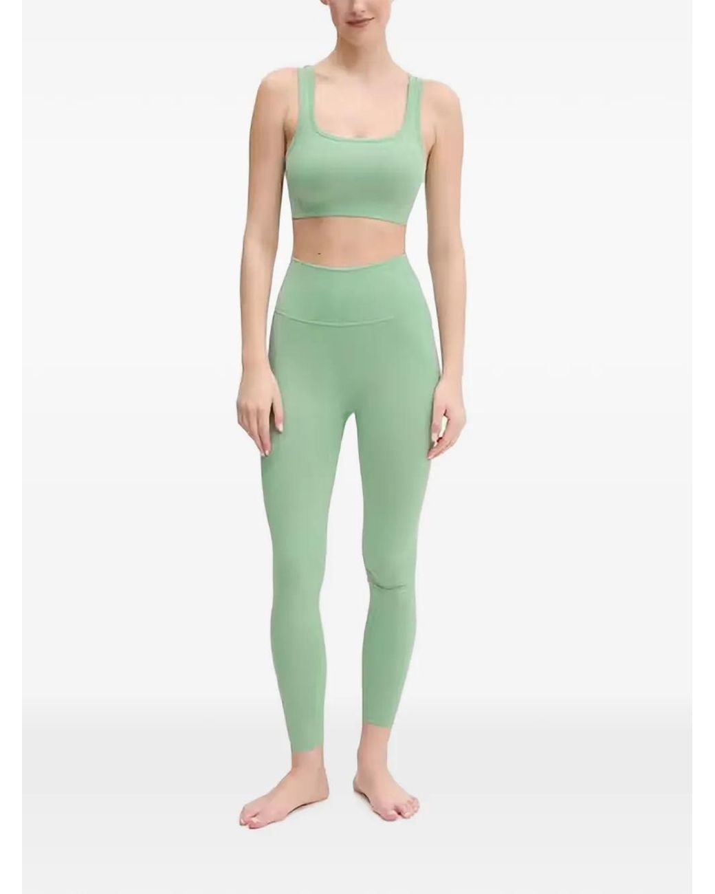 Casall Green Criss-Cross Strap Sports Bra