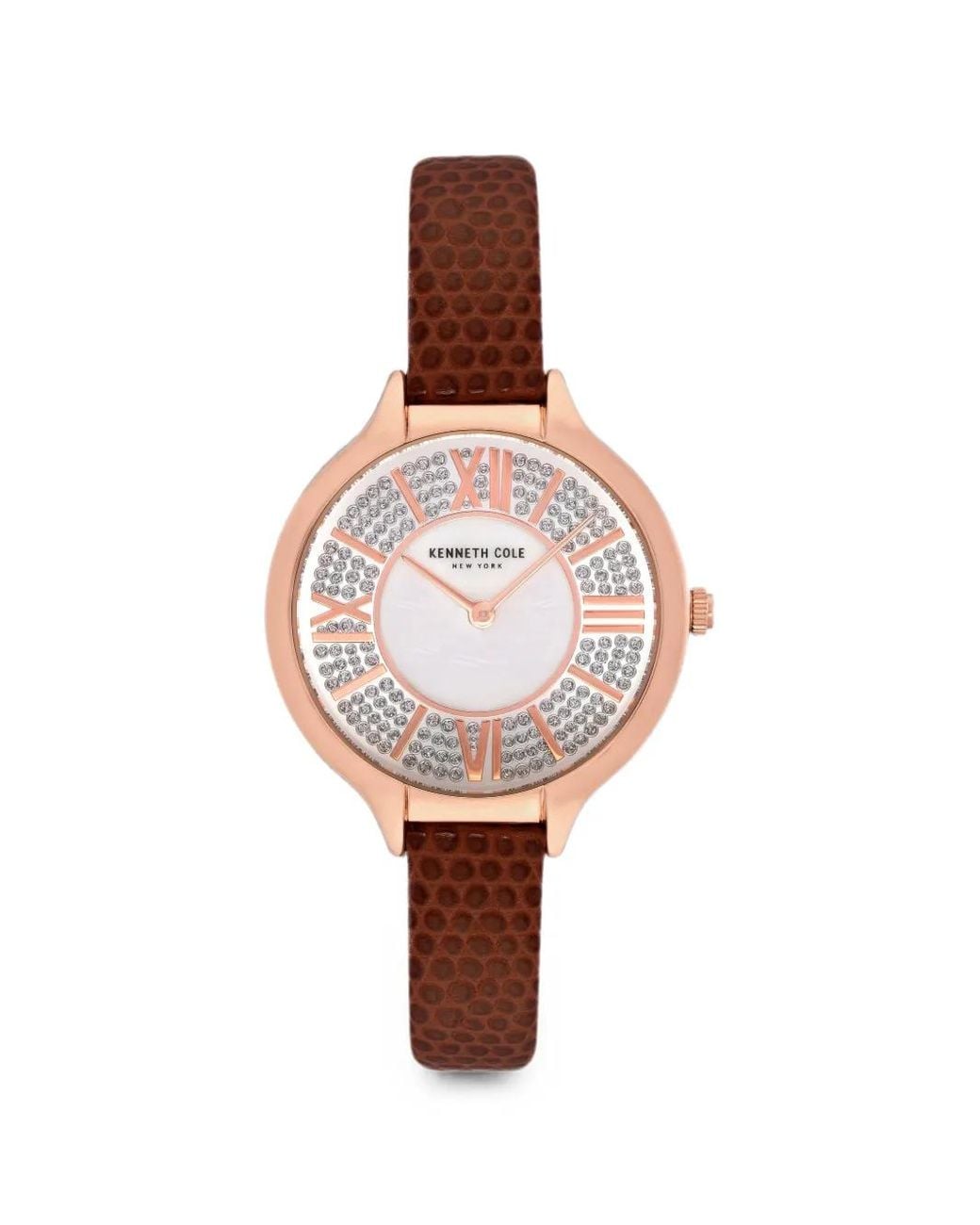 Kenneth Cole Pink Montre À Ornements En Cristal Mm