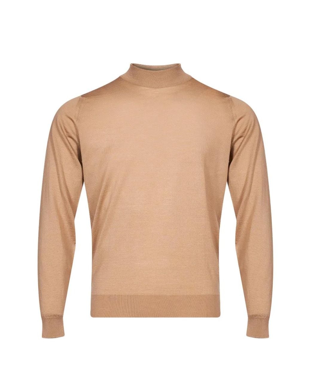 John Smedley White Harcourt Mock-Neck Sweater for men
