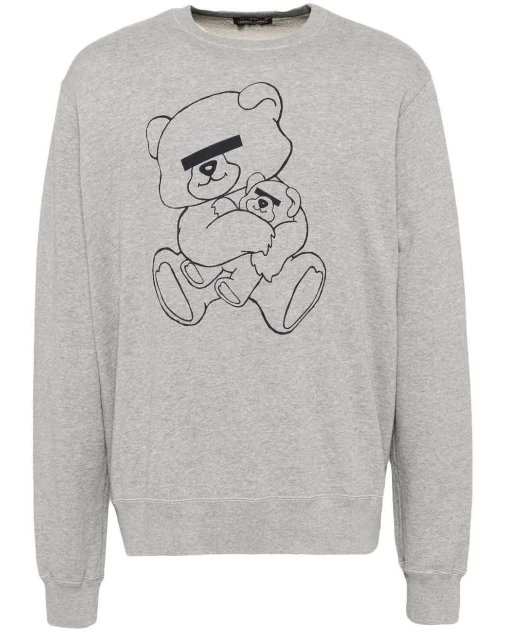 Undercover Gray Teddy-Print Sweatshirt for men
