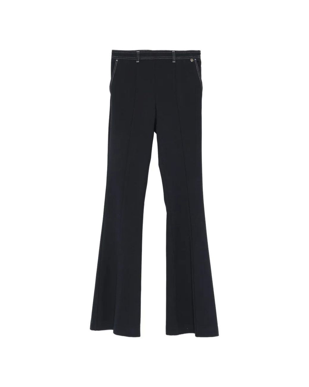 Liu Jo Black Flared Jersey Trousers