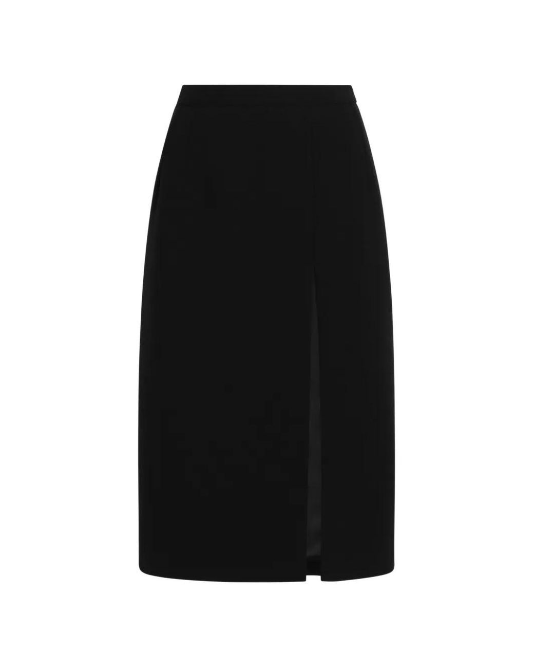 Dolce & Gabbana Black Double Wool Skirt