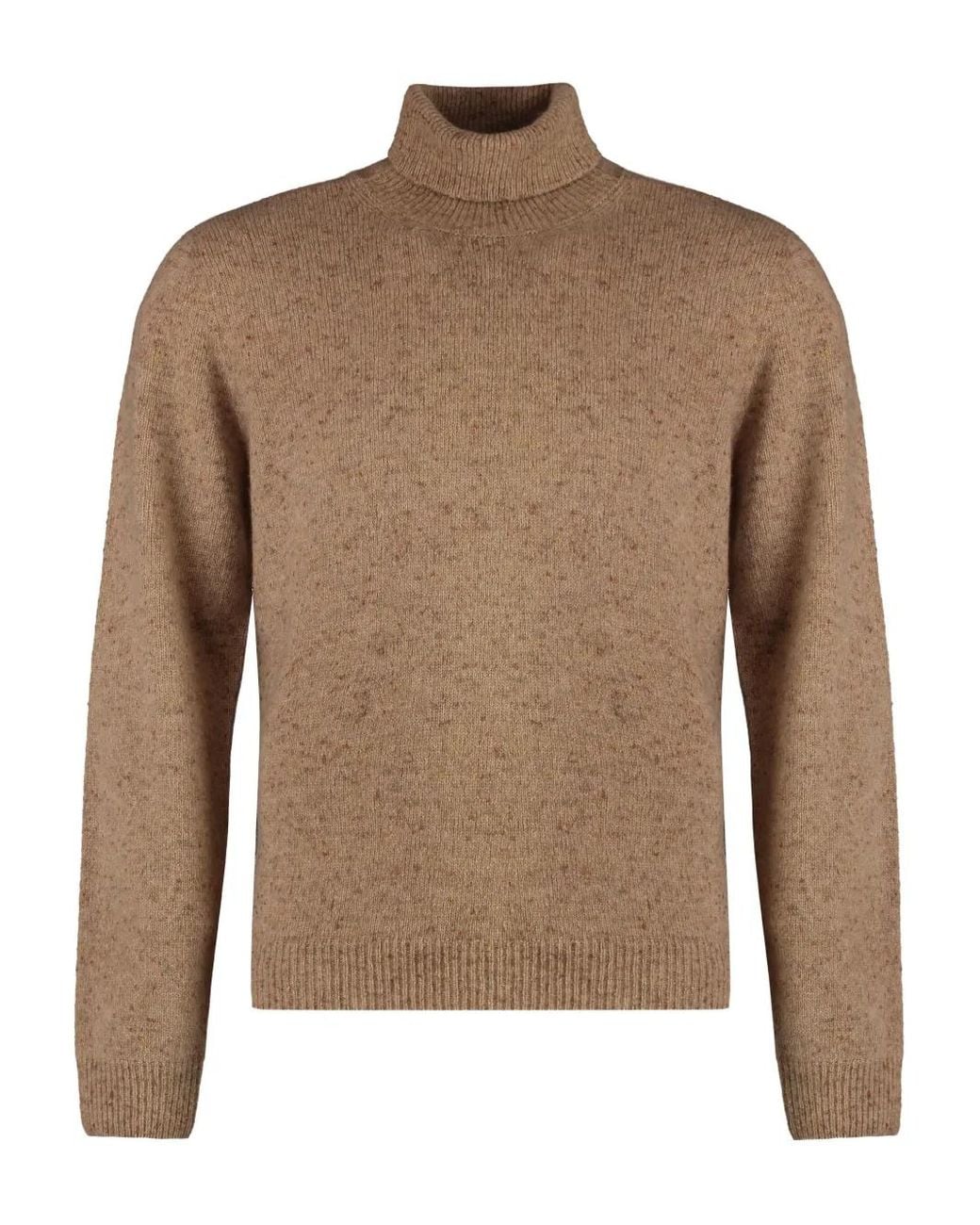 THE (Alphabet) Brown Turtleneck Sweater for men