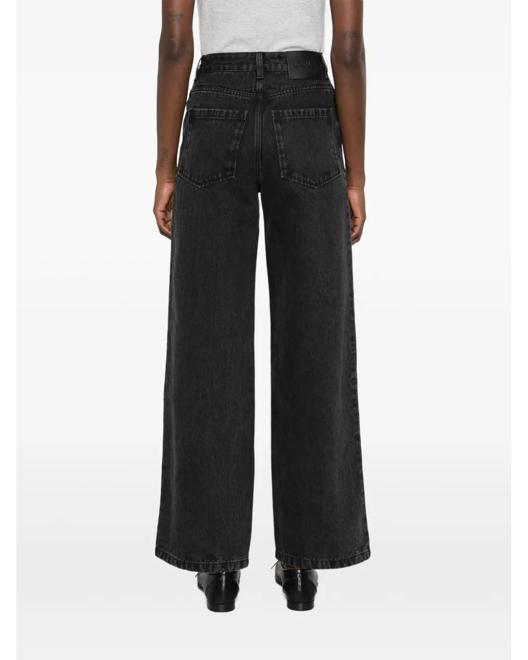 Loewe White Anagram Baggy Jeans