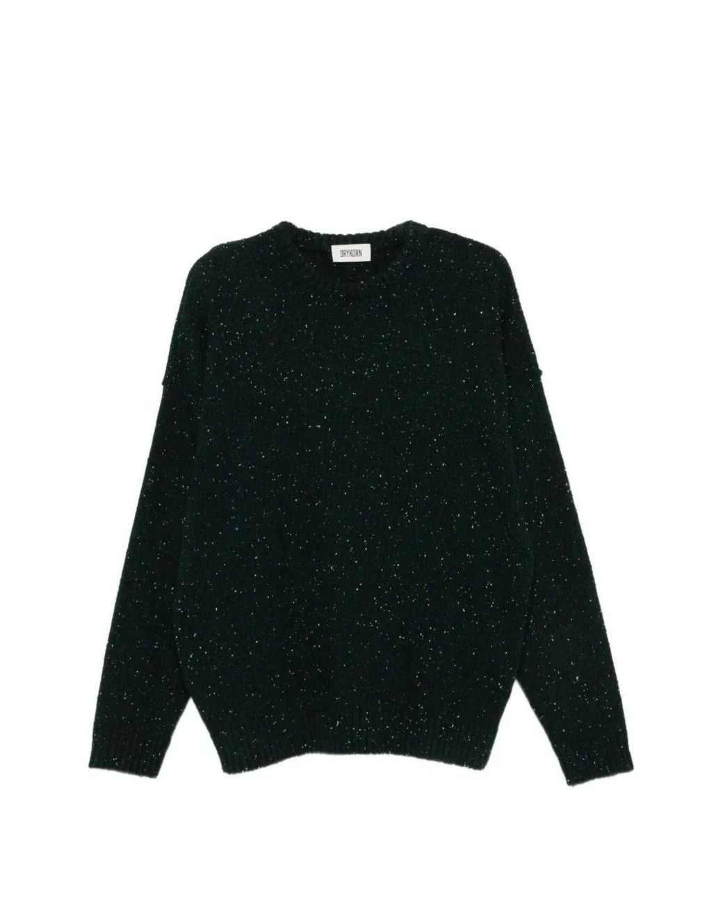 Drykorn Black Pull En Maille Mouchetée for men