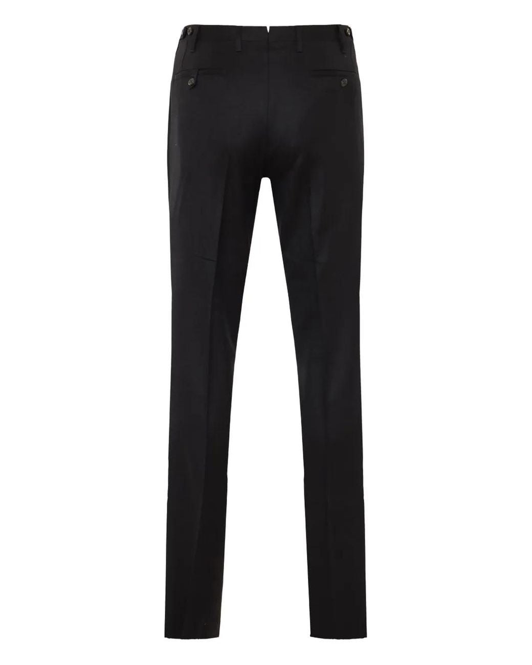 Corneliani Black Raw-Edge Wool Trousers for men