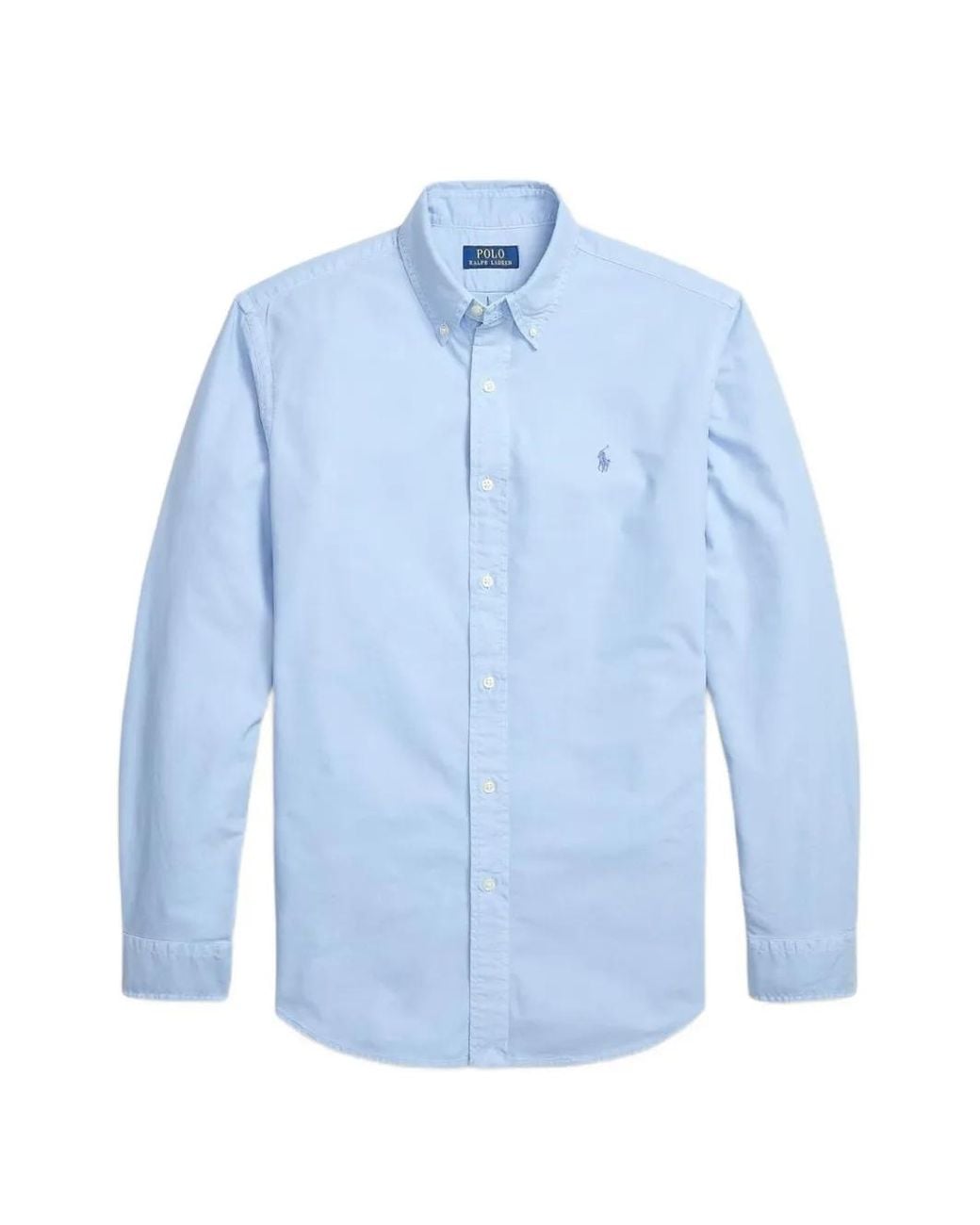 Polo Ralph Lauren Blue Button-Down Cotton Shirt for men