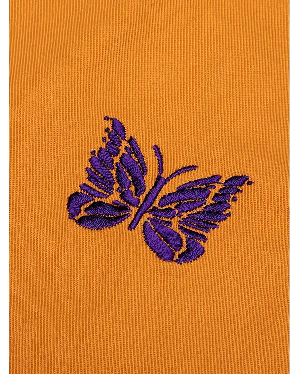 Needles Orange X Smith's Pantalon En Sergé À Broderie Papillon for men