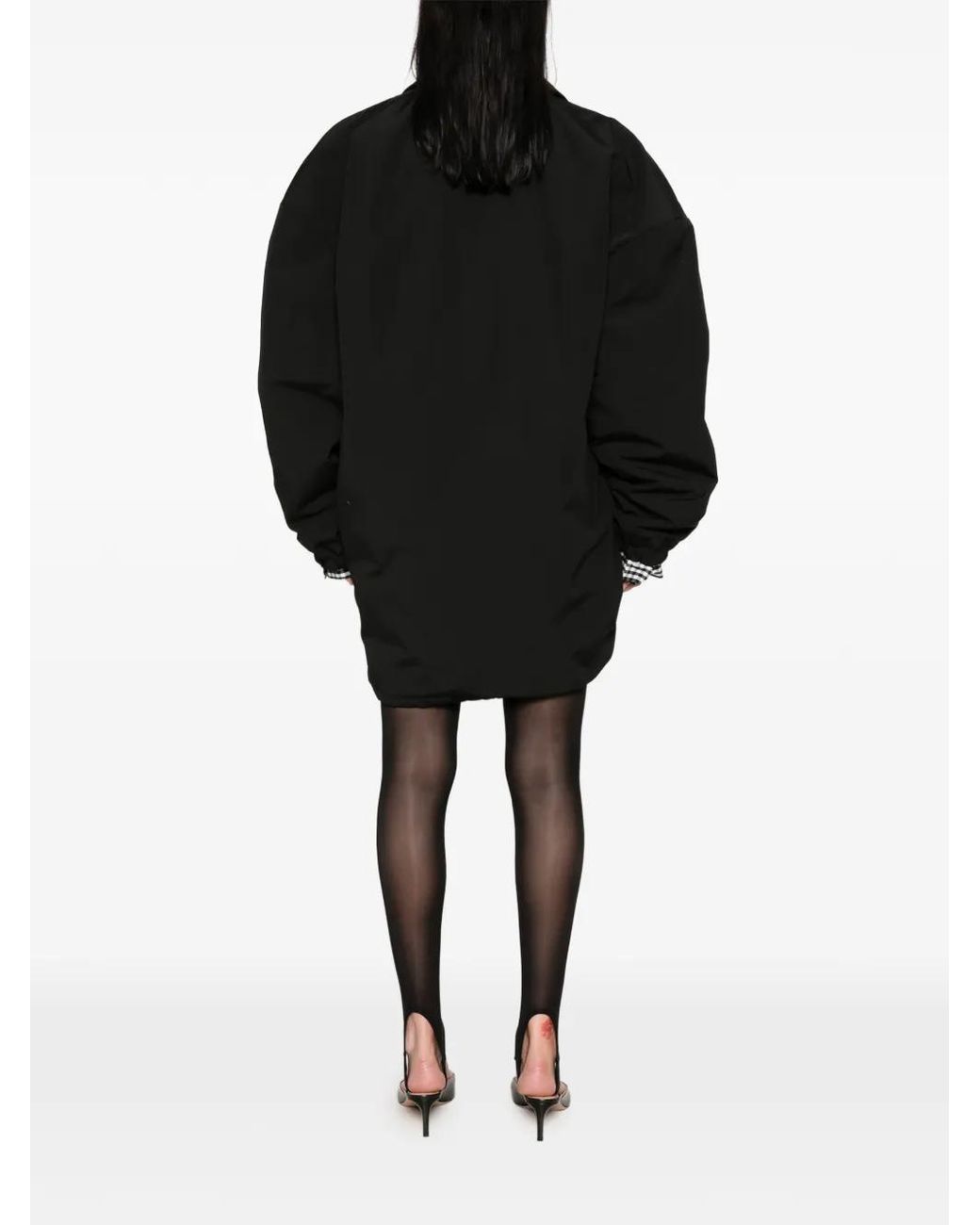 Marie Adam-Leenaerdt Black Oversized Draped Hoodie Coat