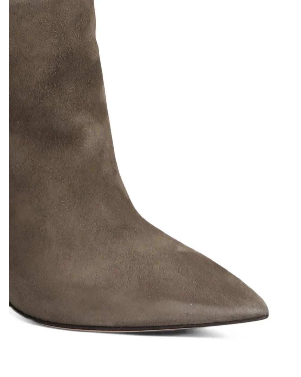 Anna F. Brown Pointed-Toe Stiletto-Heel Boots