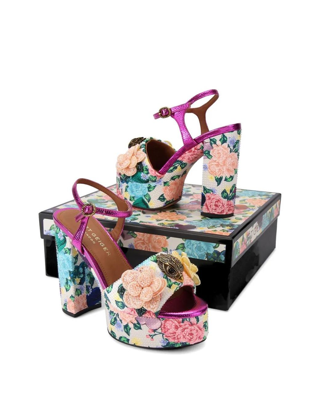 Kurt Geiger Pink Kensington Platform Heels