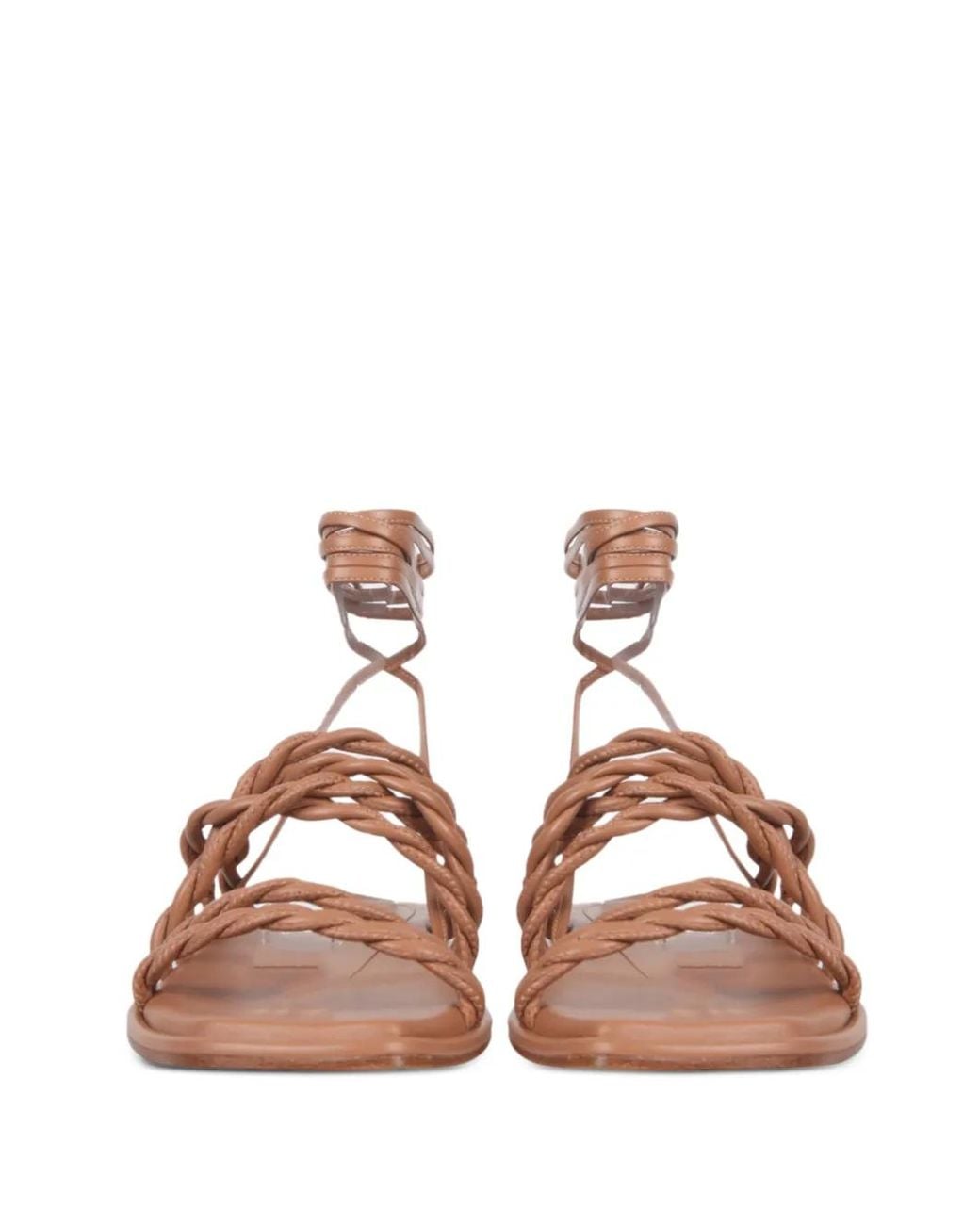 Stuart Weitzman Pink Calypso Braided-Strap Sandals