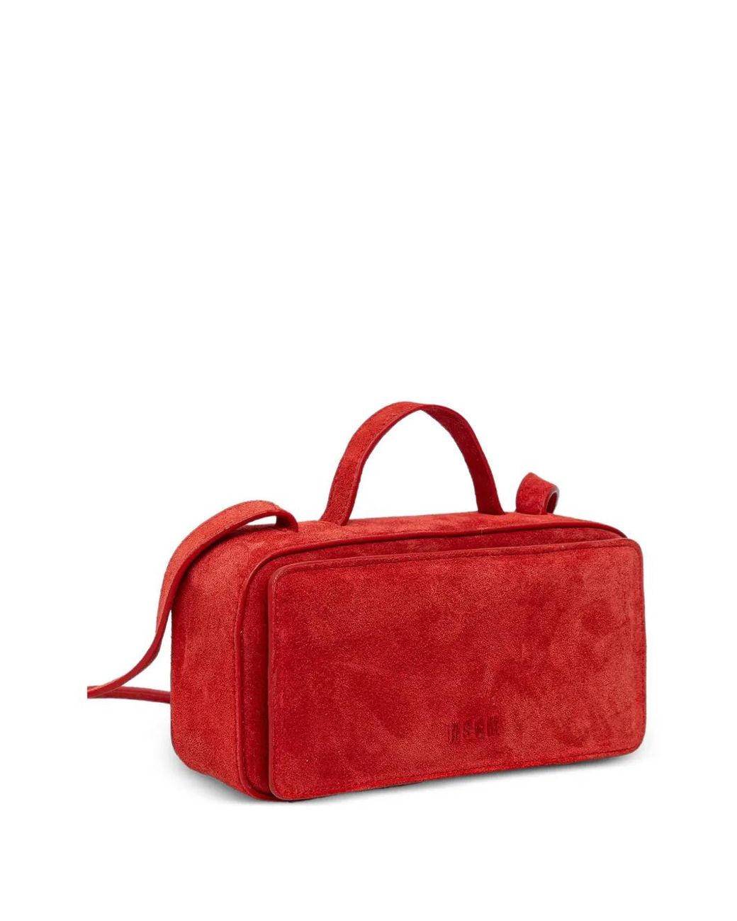 MSGM Red Suede Satchel