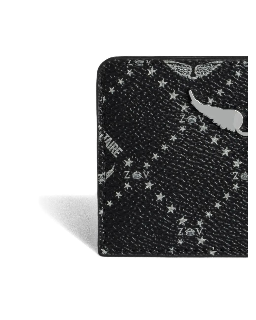 Zadig & Voltaire Black Zv Pass Monogram Card Holder