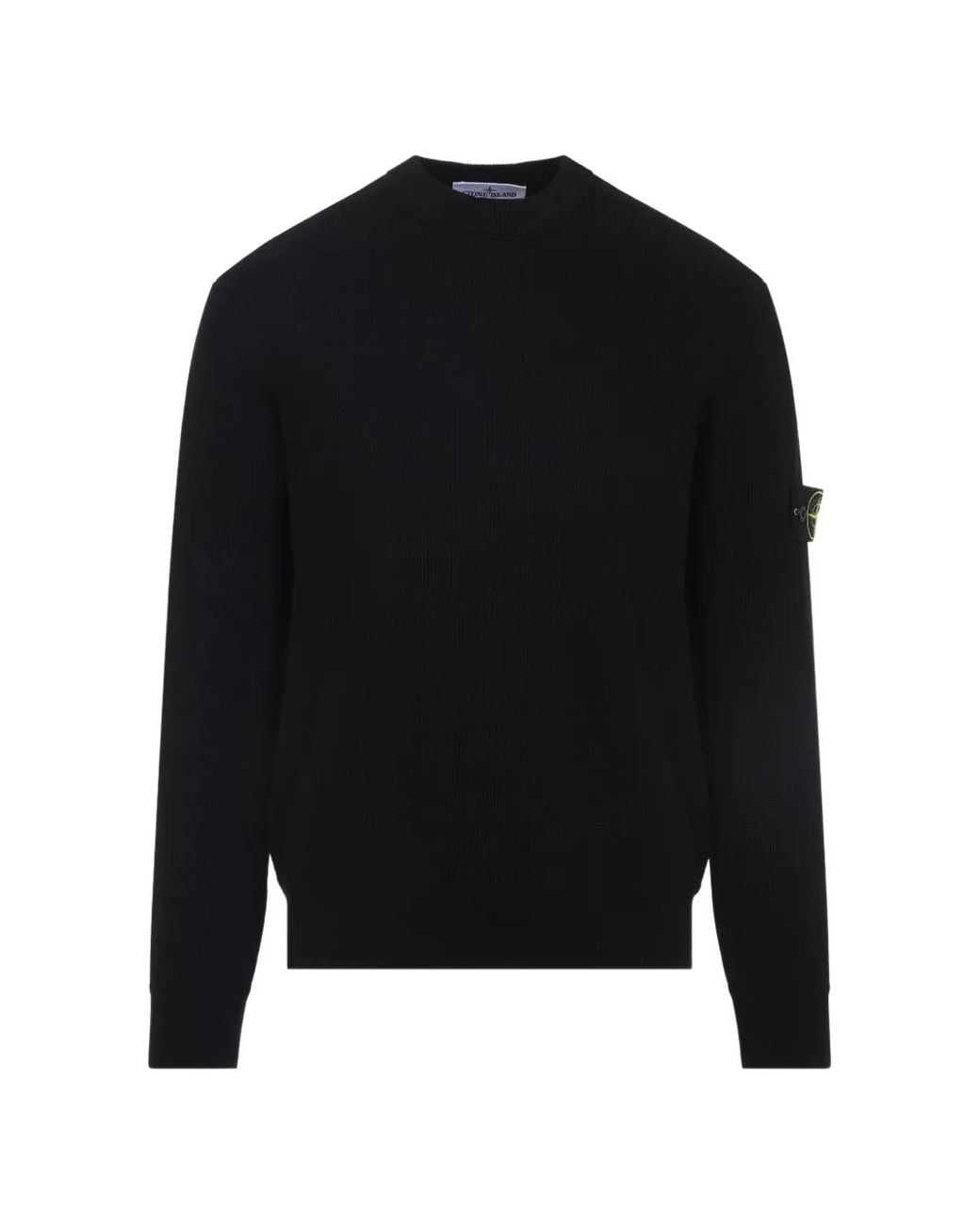 Stone Island Black 5100154 Ribbed Soft Organic Cotton Sweater for men