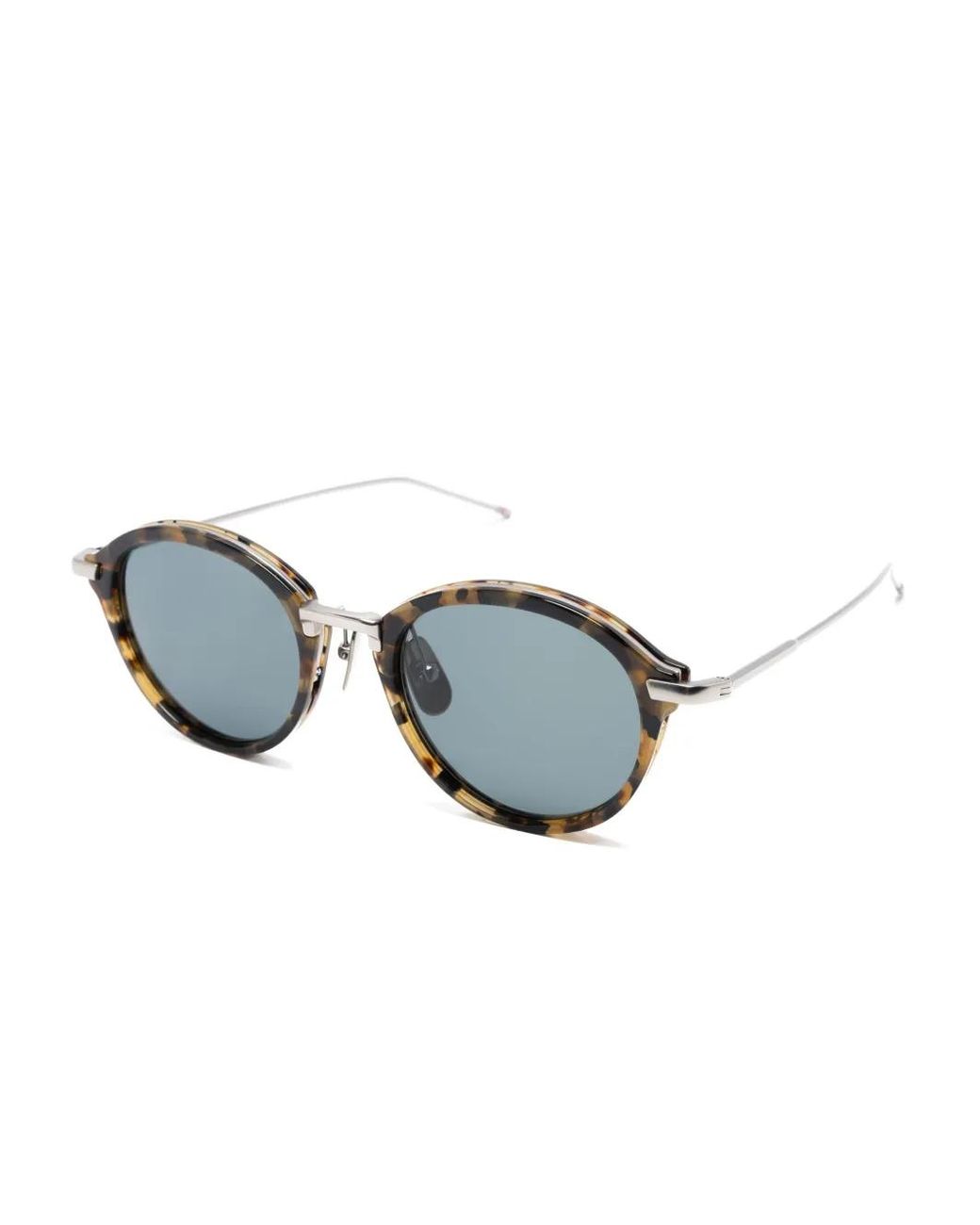 Thom Browne Brown Tortoiseshell Round-Frame Sunglasses