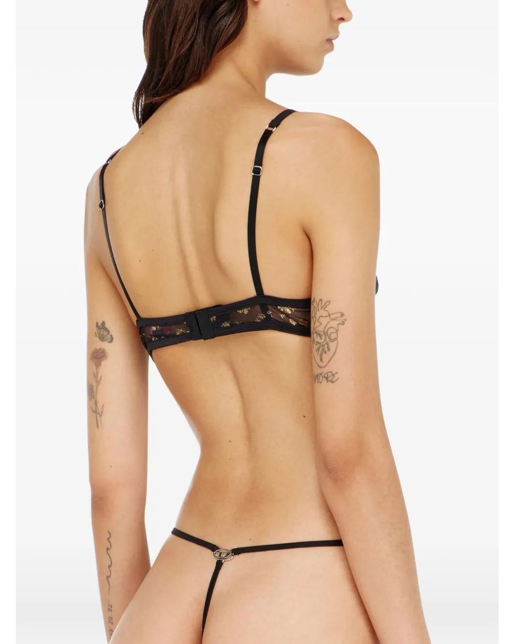 DIESEL Natural String En Tulle Stretch À Effet En Dentelle Métallisée