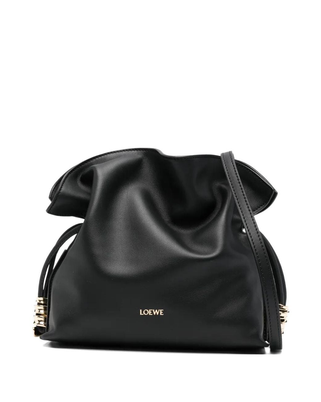 Loewe Black Flamenco Mini Leather Clutch