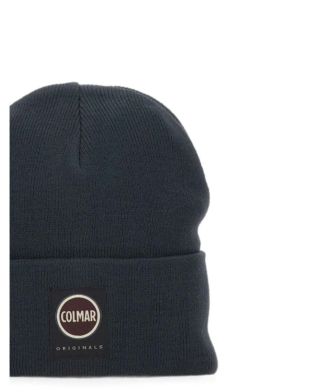 Colmar Blue Ribbed-Knit Beanie Hat for men