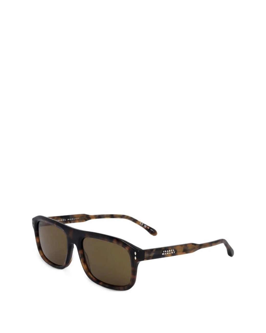 Isabel Marant Brown Tortoiseshell-Pattern Square-Frame Sunglasses