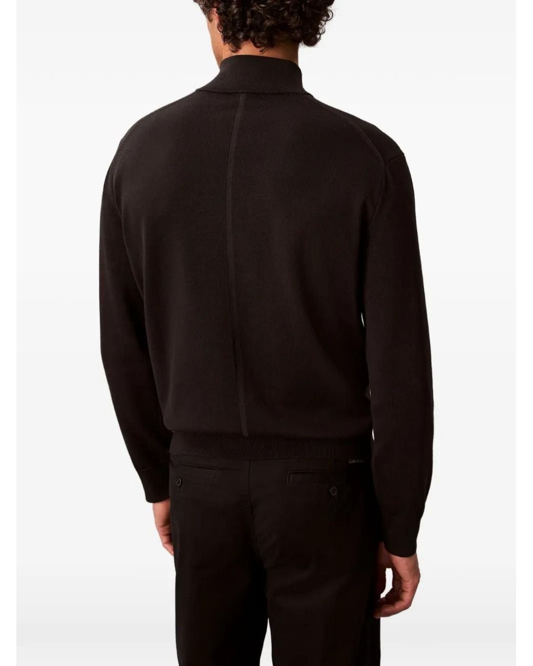 Calvin Klein Black Half-Zip Sweater for men
