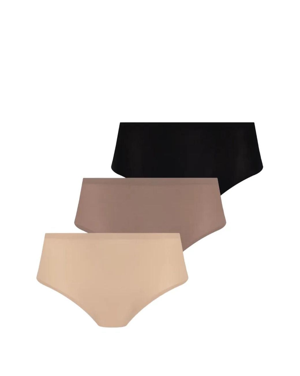 Chantelle Black Shorty Seamless Stretch Briefs (Set Of Three)