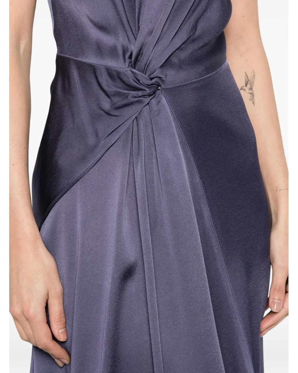 Abito Midi Asimmetrico Aria di Victoria Beckham in Blue