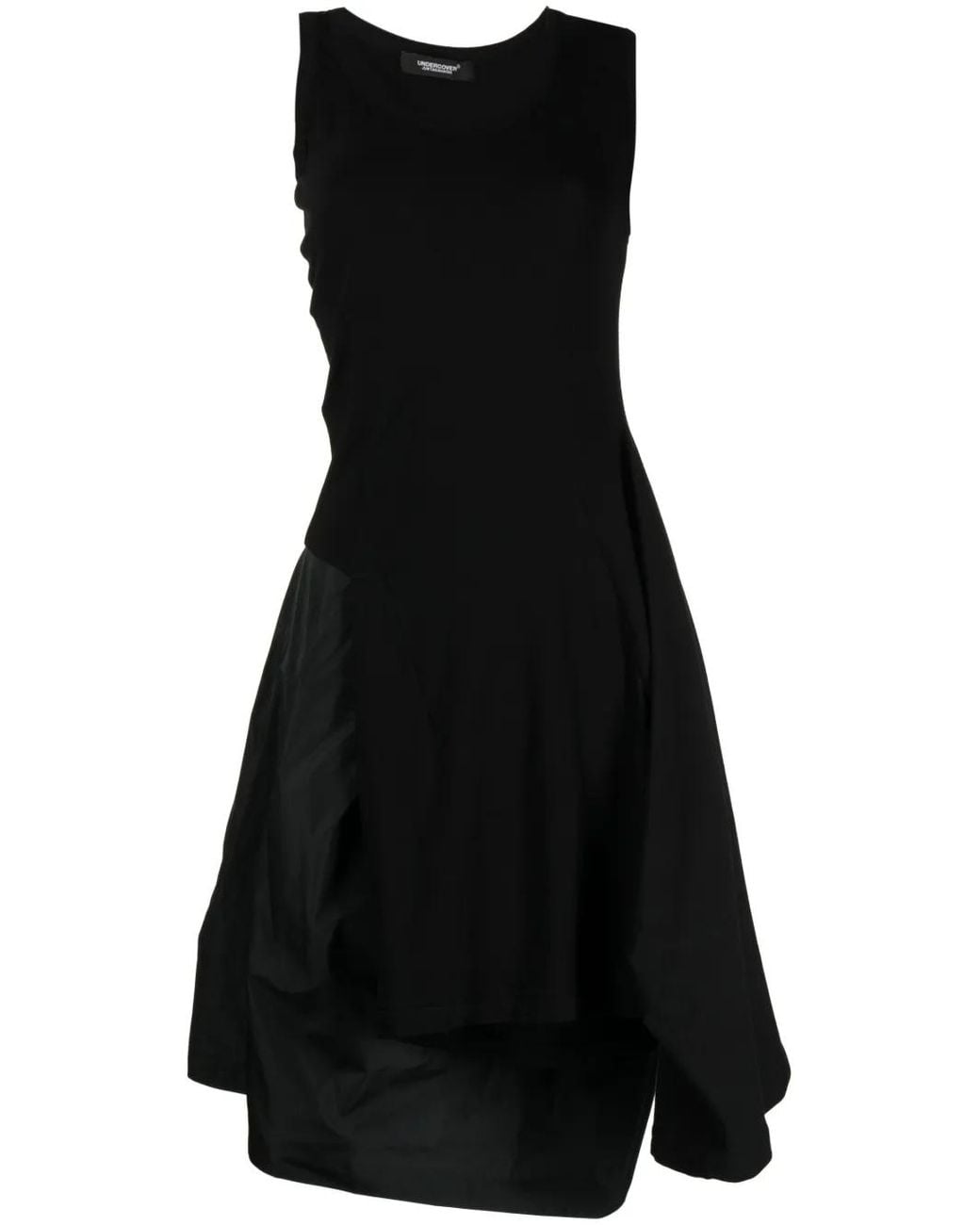 Undercover Black Draped-Detail Dress