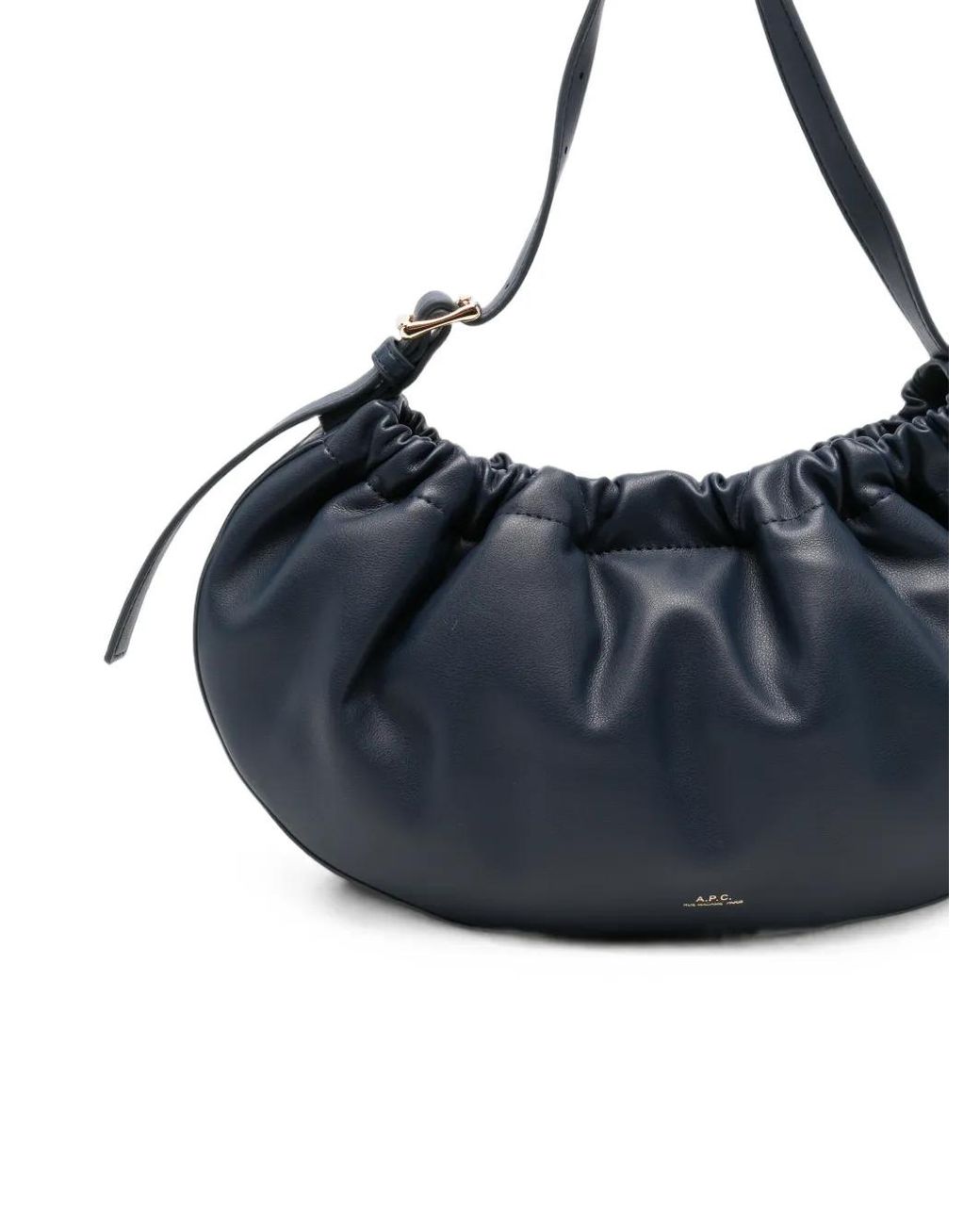 A.P.C. Blue Ruched Shoulder Bag