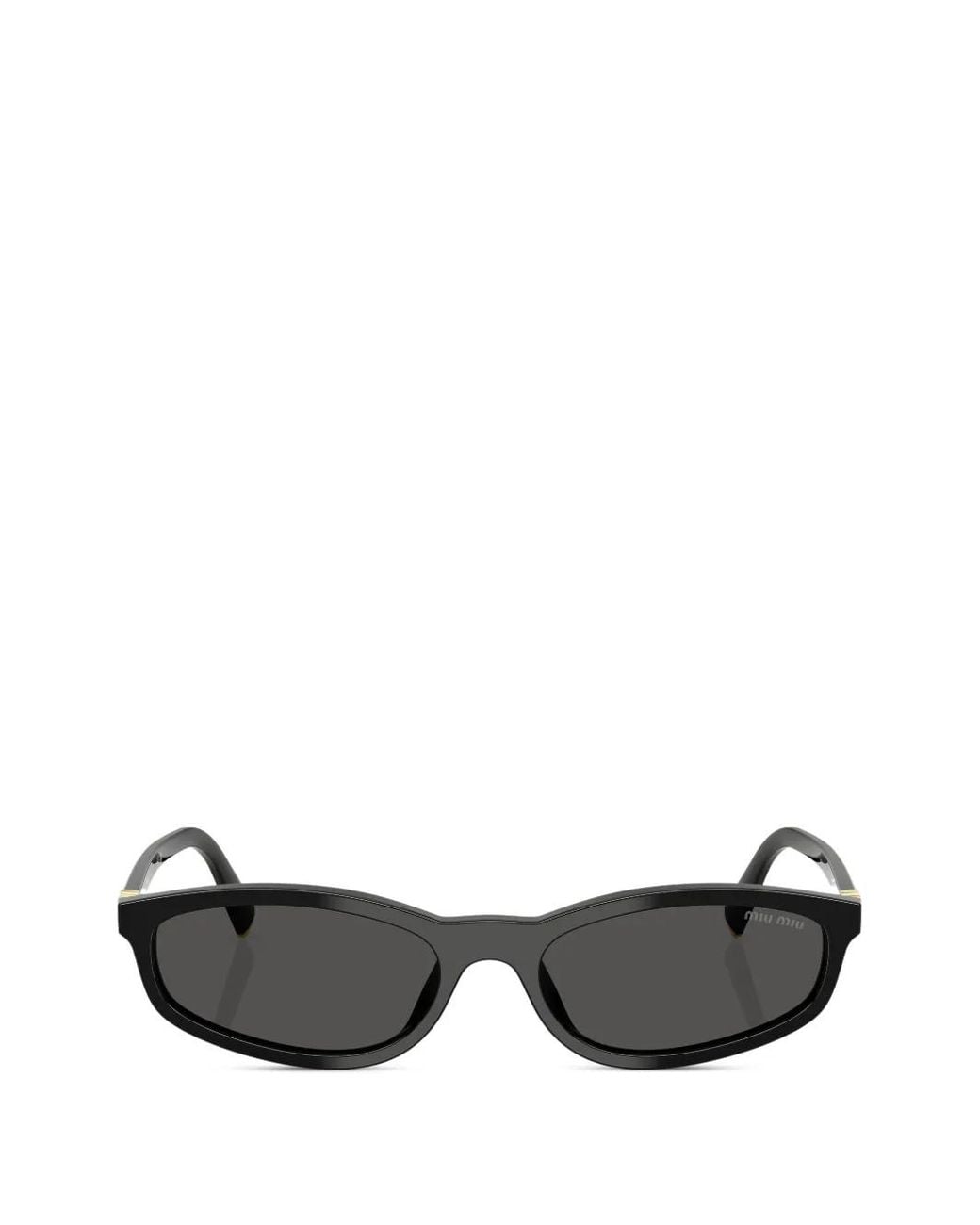 Miu Miu Brown Oval-Frame Sunglasses