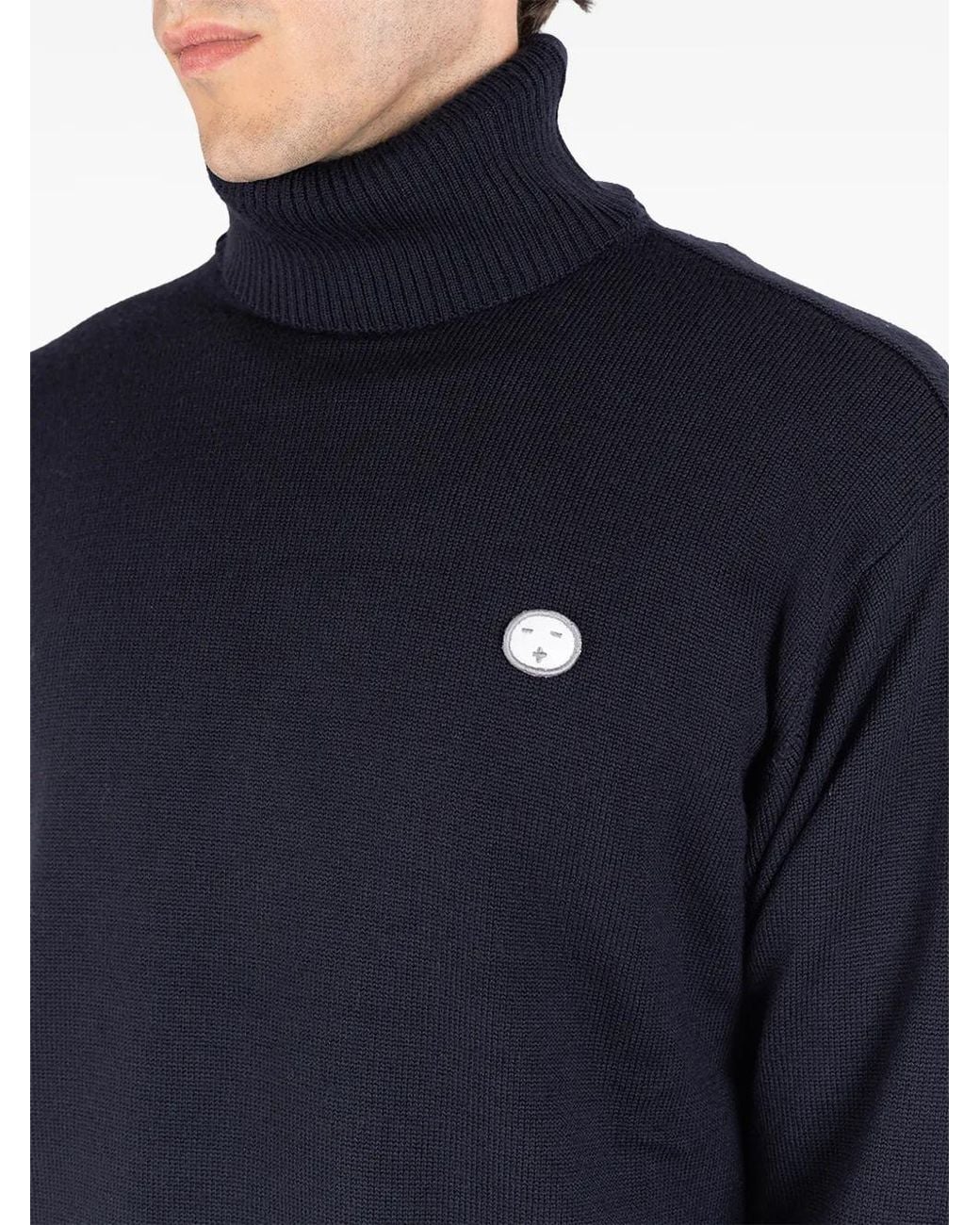 Societe Anonyme Blue Charles Roll-Neck Wool Sweater for men