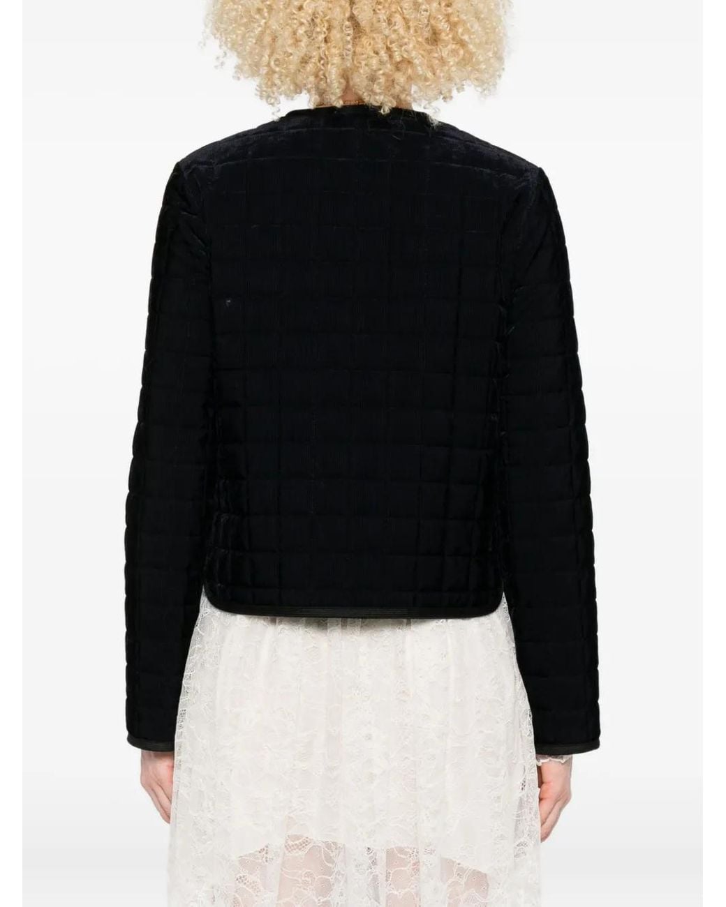 Forte_forte Black Matelasse Short Jacket
