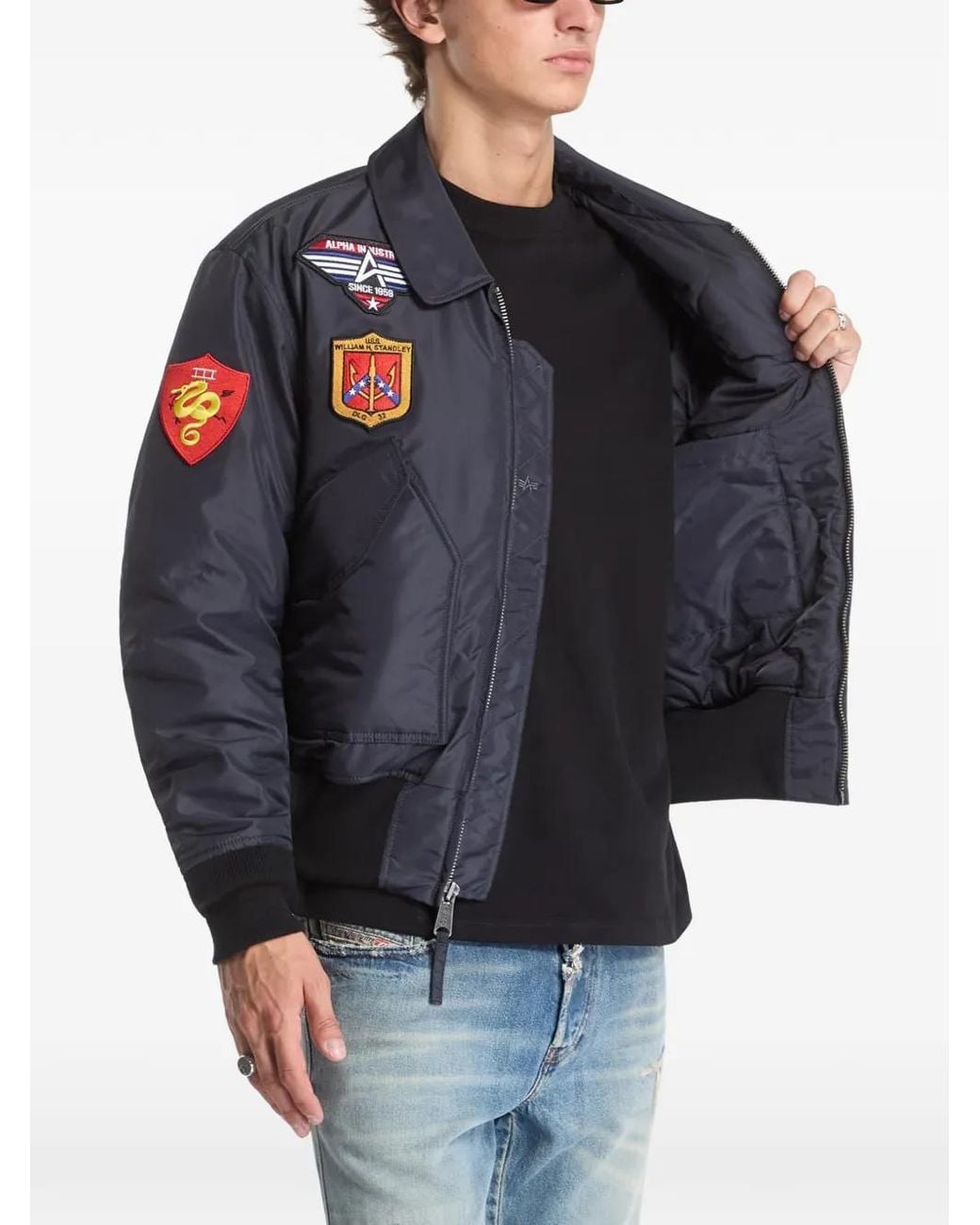 Alpha Industries Blue Veste Bomber Cwu-45/P Devils Brigade for men