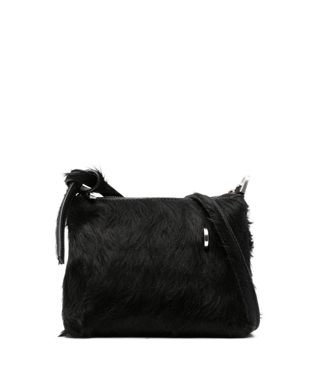 Rick Owens Small Adri Calfhair Messenger Bag in Black for Men Lyst