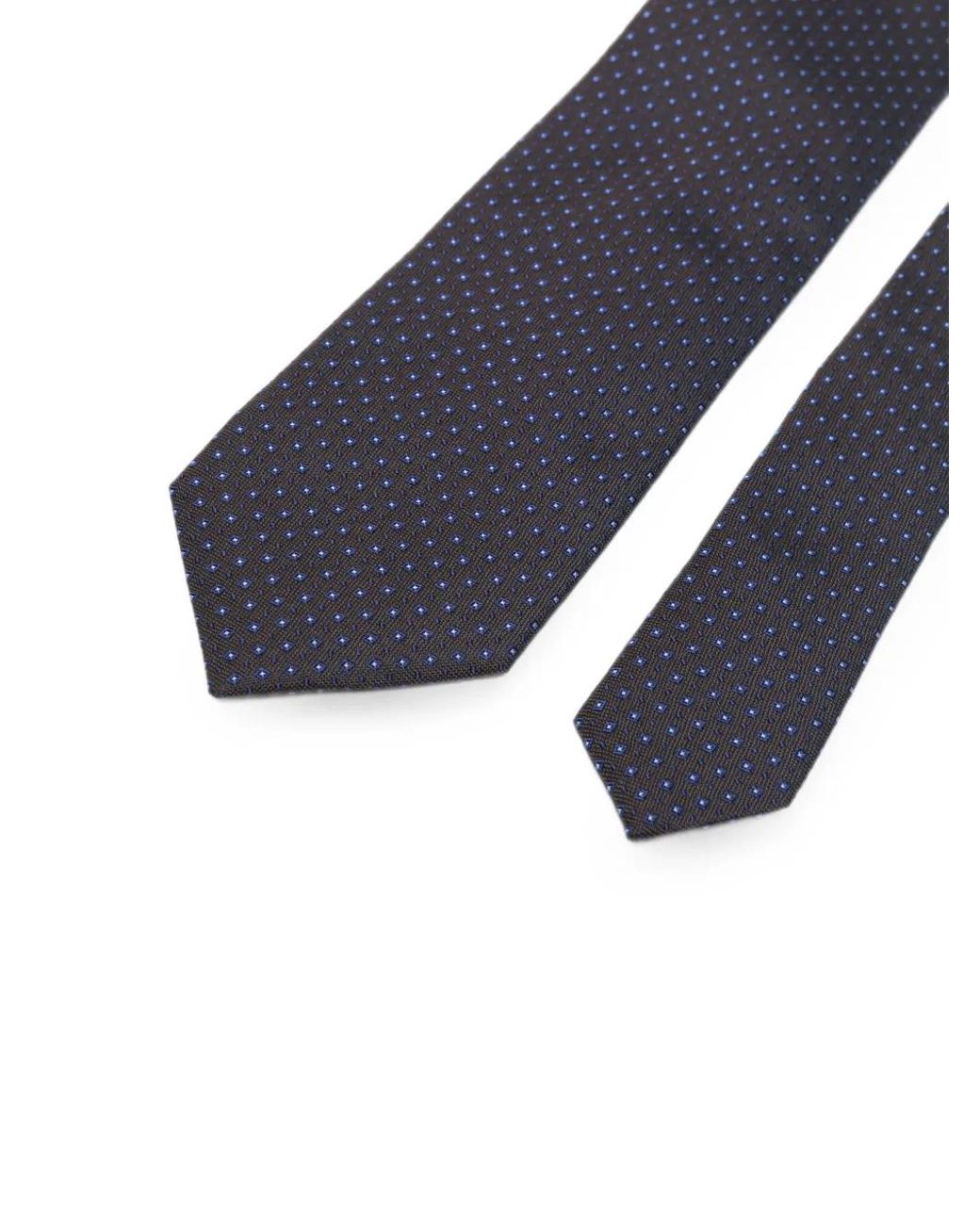 Corneliani Blue Geometric-Print Tie for men