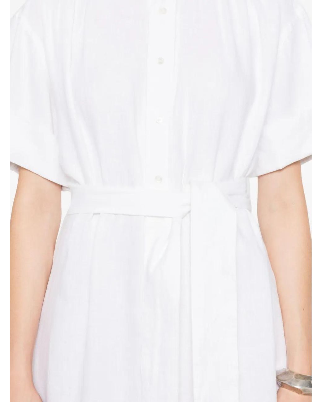 Polo Ralph Lauren White Belted Linen Dress
