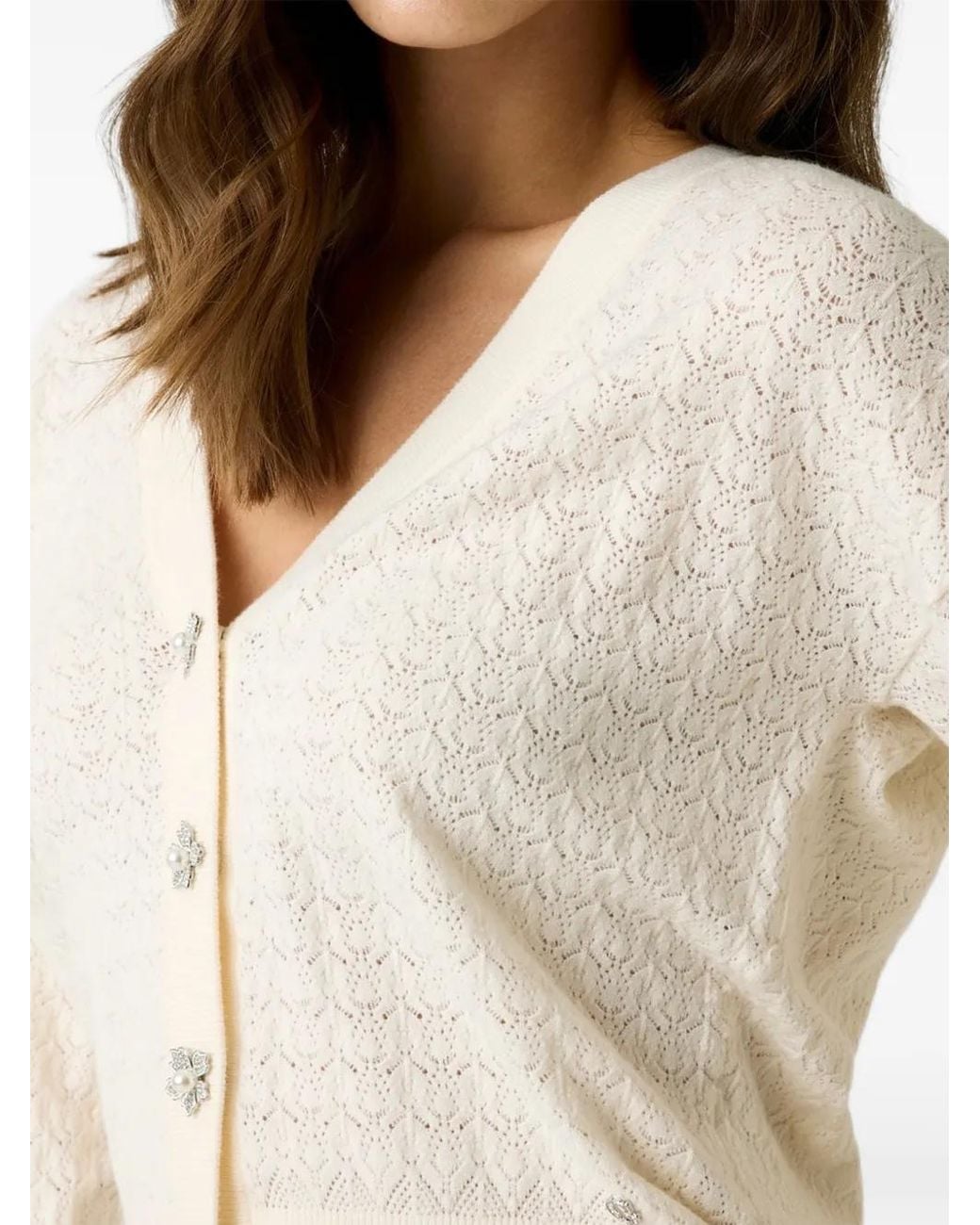 Guess Blue Nina Crystal-Embellished Cardigan