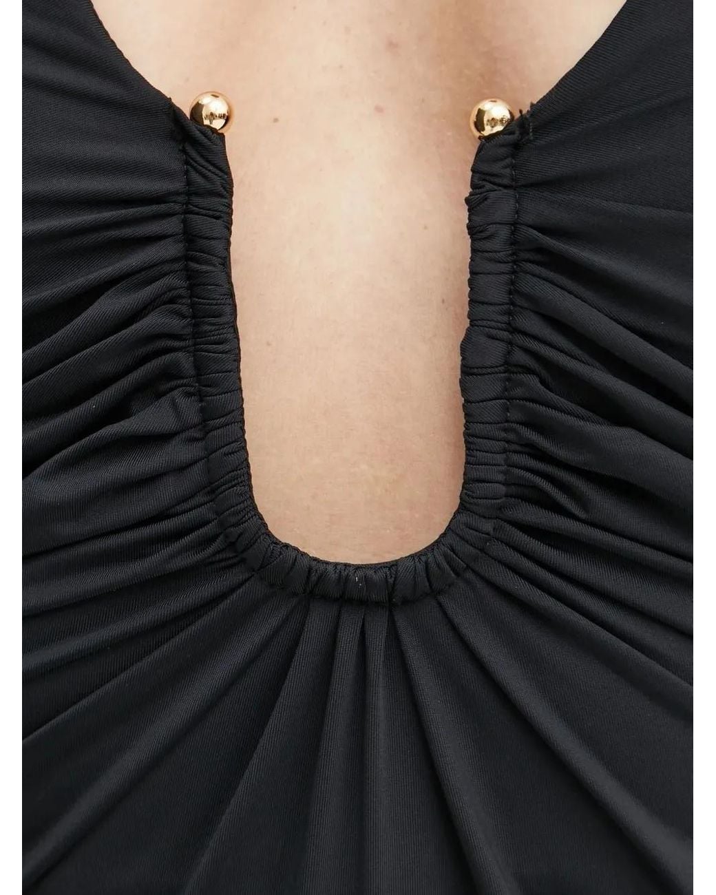 Bardot Black Remmy Plunging-Neckline Maxi Dress