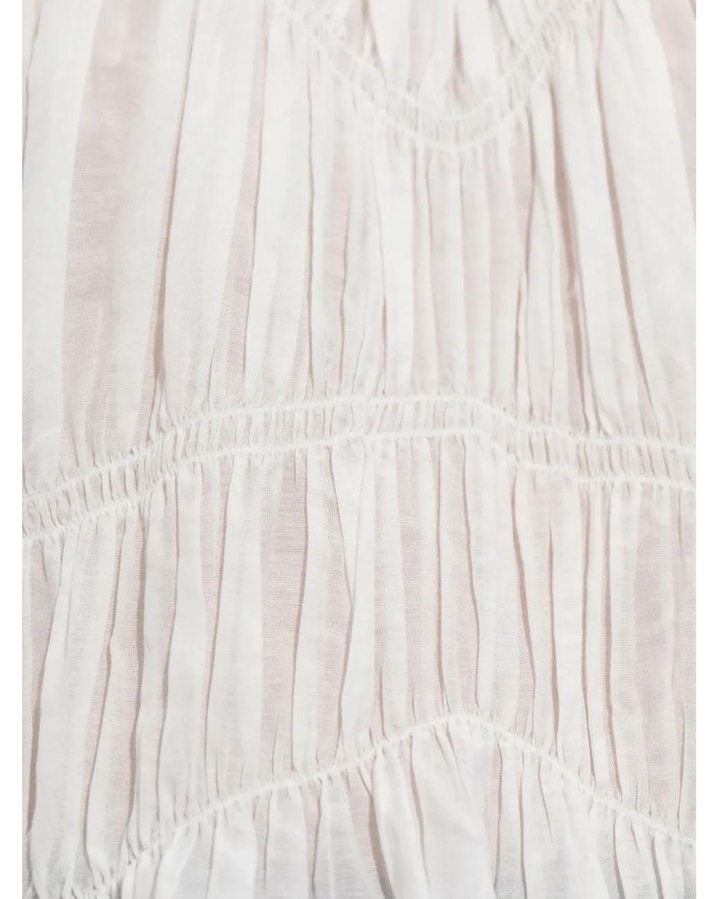 Top Con Volantes Y Panel Fruncido AllSaints de color White