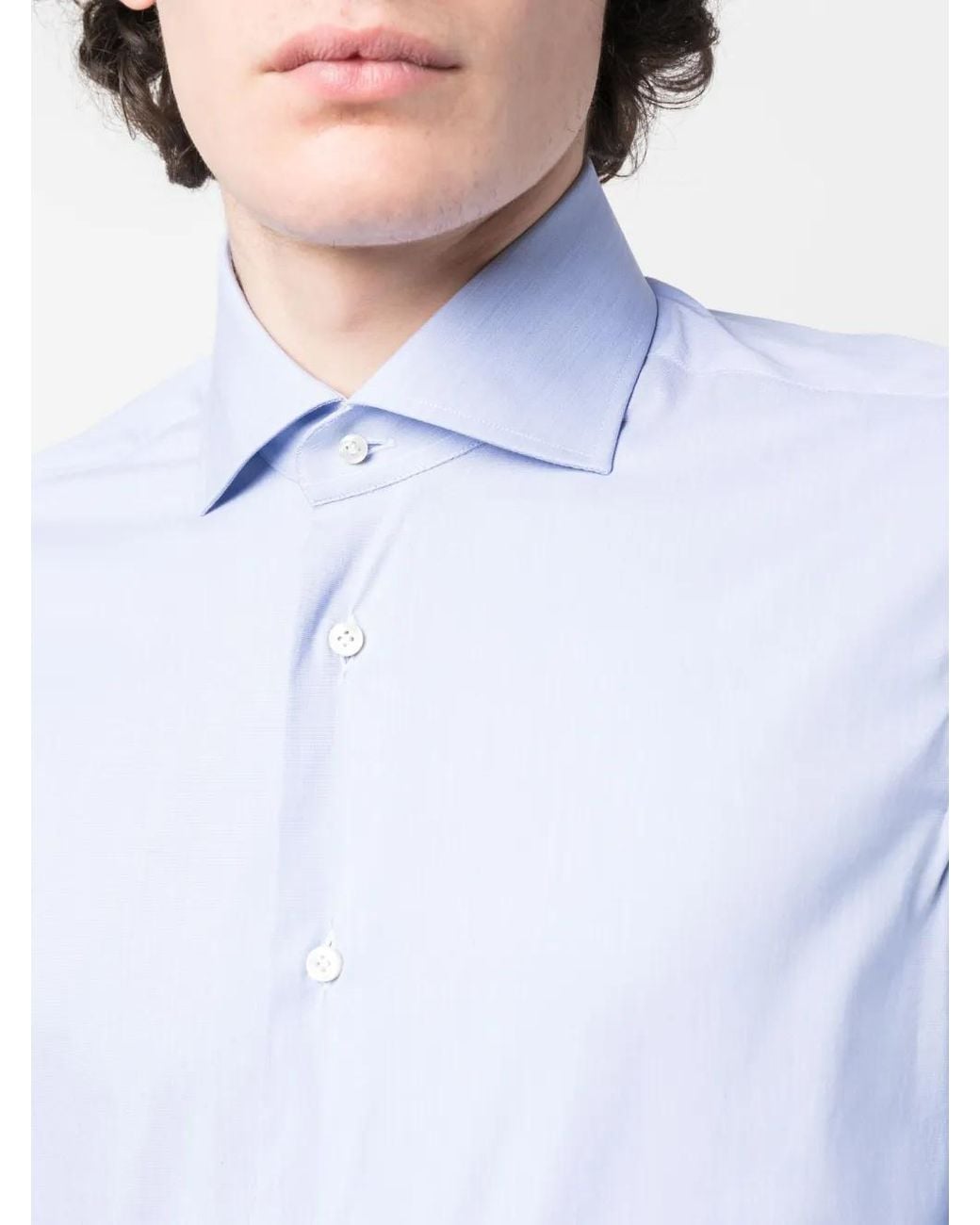 Barba Napoli Button-Up Overhemd in het Blue voor heren