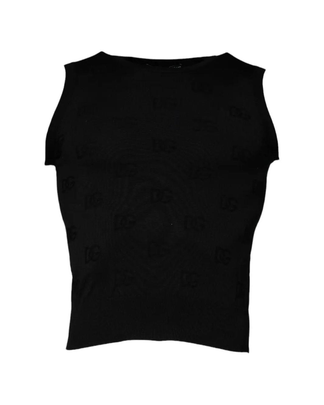 Dolce & Gabbana Black Sleeveless T-Shirt for men