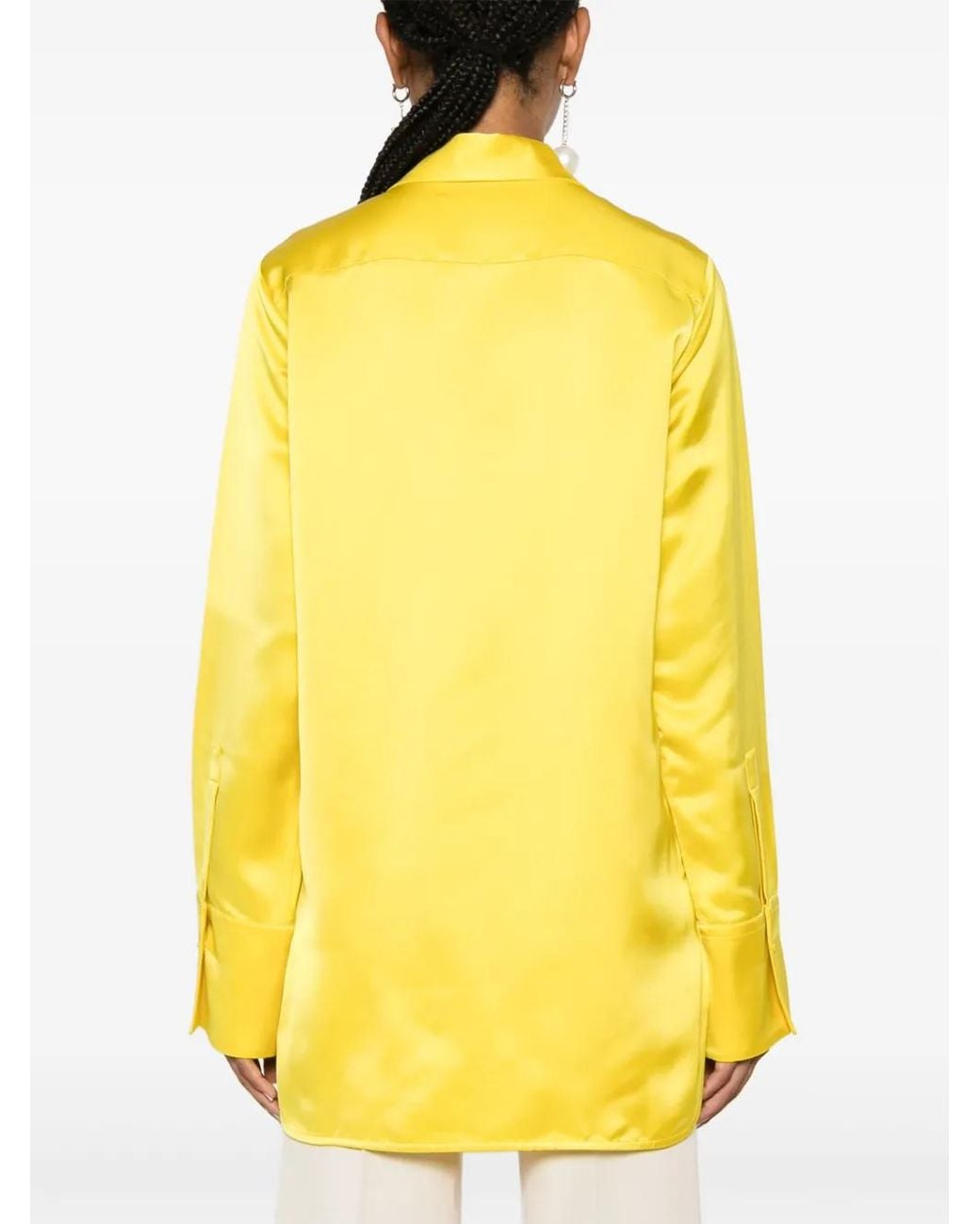 Jil Sander Yellow Satin Shirt