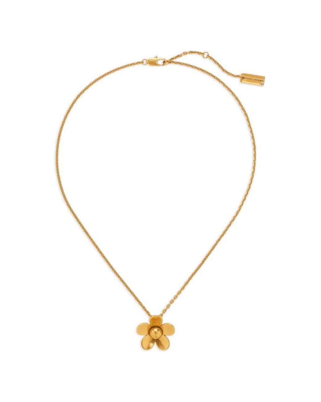 Marc Jacobs Metallic Mini Daisy Pendant Necklace