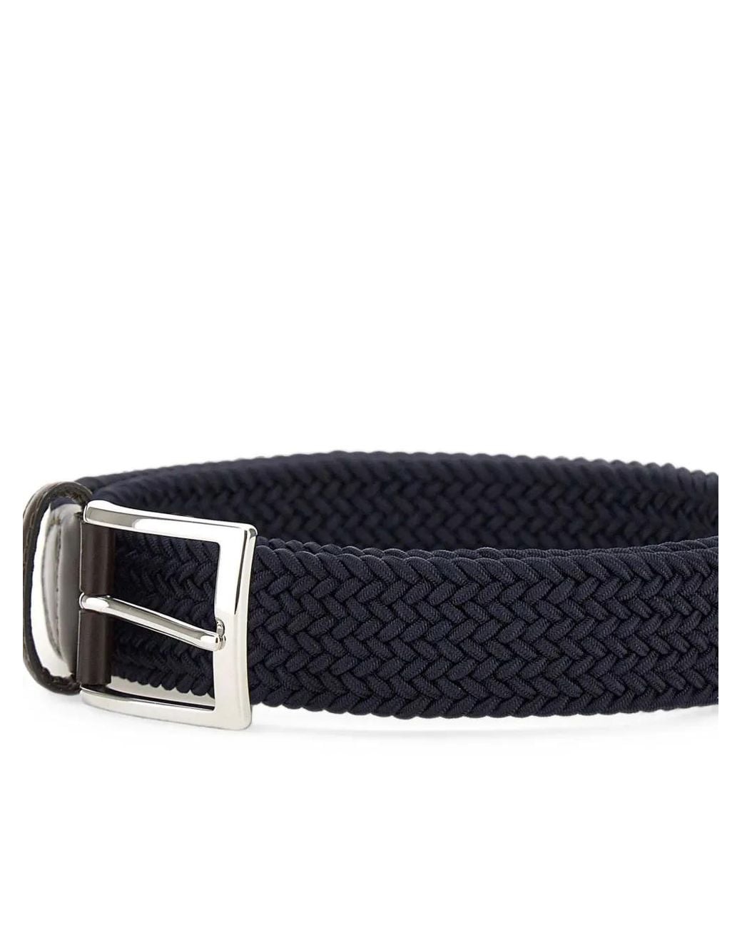 Athison Blue Solid Winter Braided Belt for men