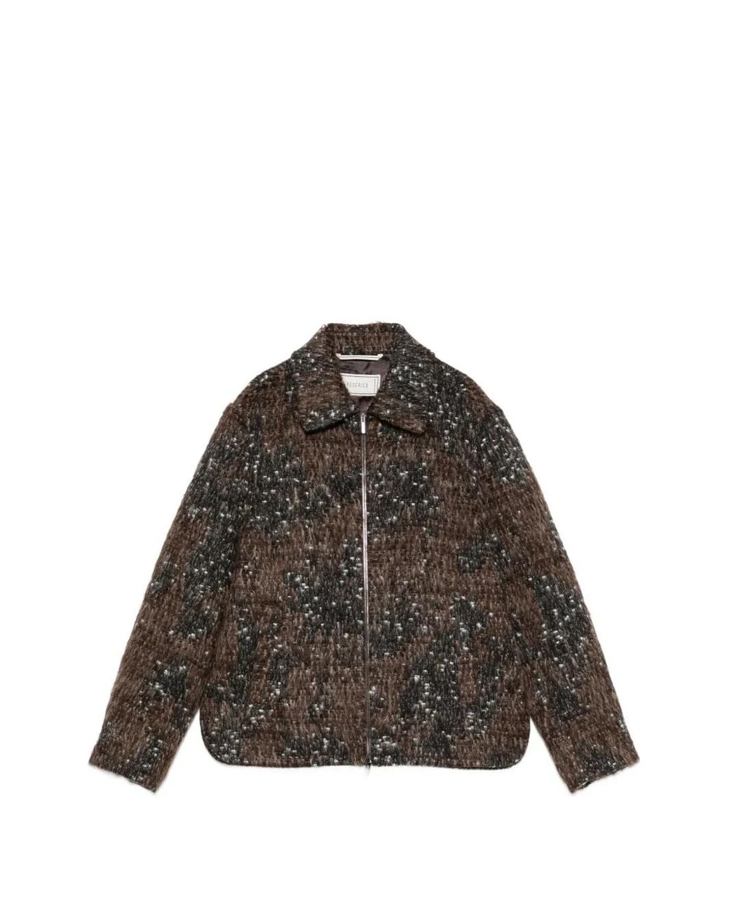 Peserico Brown Zip-Up Collared Jacket