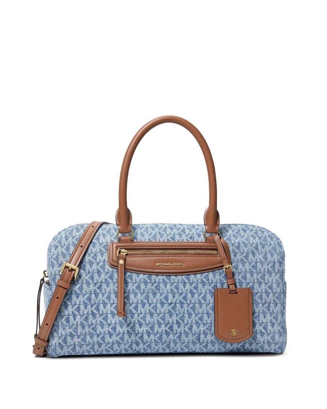Michael Kors Blue Medium Jet Set Travel Duffel Bag