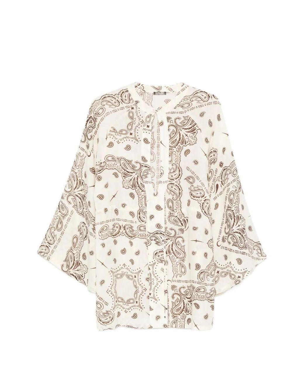 VENUJA White Paisley-Print Cut-Out Mini Dress