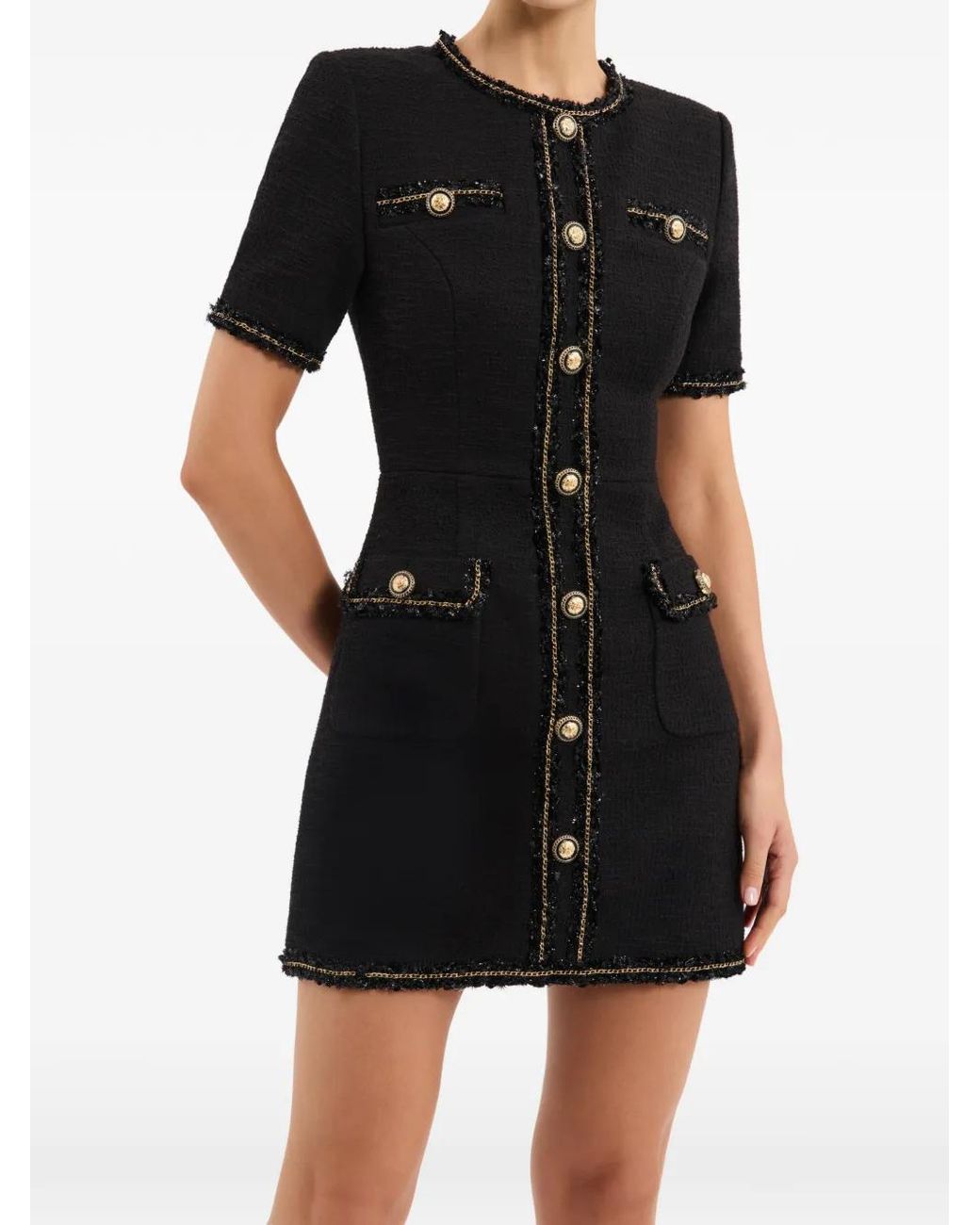 Rebecca Vallance Black Stargazing Mini Dress